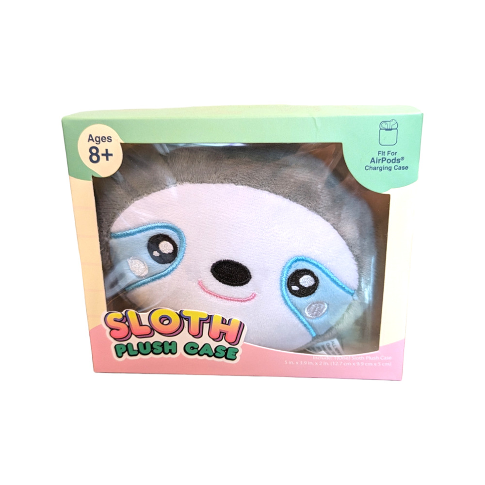 Cute Sloth - Fuzzy Air Pod/Small Storage Case - NIB - Protect Your Air Pod Case